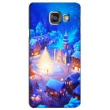Рождественские Чехлы для Samsung Galaxy A3 2016 / A3100 / A310F (VPrint) (Рождественский город)