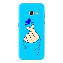 Чехлы (Знак сердечка) на Samsung Galaxy A3 2017 / A320 / A320F – Сердце на синем