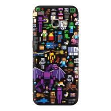 Чехол майнкрафт для Samsung Galaxy A3 2017 / A320 / A320F (Все персонажи)