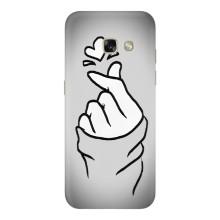 Чохол з принтом для Samsung Galaxy A3 2017 / A320 / A320F (AlphaPrint - Знак сердечка)
