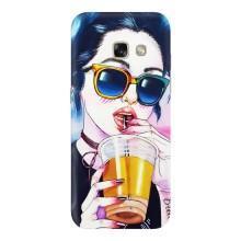 Чехол с картинкой Модные Девчонки Samsung Galaxy A3 2017 / A320 / A320F (Девушка с коктейлем)