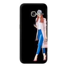 Чехол с картинкой Модные Девчонки Samsung Galaxy A3 2017 / A320 / A320F (Девушка со смартфоном)