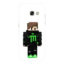 Чехлы для Samsung Galaxy A3 2017 / A320 / A320F (Персонажи Майн Крафт) – Зеленый мальчик