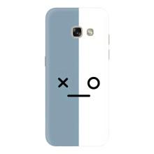 Силиконовые Чехлы (смешные стикеры) для Samsung Galaxy A3 2017 / A320 / A320F – Серо-белый