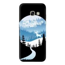Силиконовый бампер на рождество для Samsung Galaxy A3 2017 / A320 / A320F (Рождественский Олень)