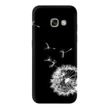 Силиконовый Чехол с одуванчиками на Samsung Galaxy A3 2017 / A320 / A320F – Одуванчик на чёрном