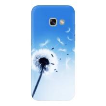 Силиконовый Чехол с одуванчиками на Samsung Galaxy A3 2017 / A320 / A320F – Одуванчик на голубом