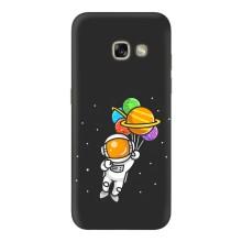 Силиконовый Чехол с принтом "Космонавты" на Samsung Galaxy A3 2017 / A320 / A320F – Космонавт с шариками