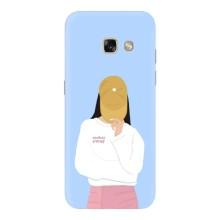 Силиконовый Чехол на Samsung Galaxy A3 2017 / A320 / A320F с картинкой Стильных Девушек – Желтая кепка