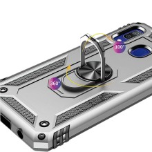 Ударопрочный чехол Serge Ring for Magnet для Samsung Galaxy A20 / A30 – Серебряный