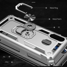Ударопрочный чехол Serge Ring for Magnet для Samsung Galaxy A20 / A30 – Серебряный