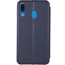 Шкіряний чохол-книжка Classy для Samsung Galaxy A20 / A30 – Темно-синій