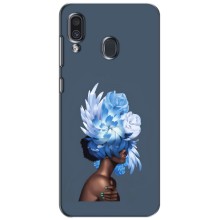 Чехлы (ART) Цветы на Samsung Galaxy A30 2019 (A305F) (VPrint) (Цветы на голове)