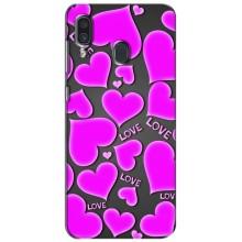 Чехлы для любимой на Самсунг Ґелексі А30 2019 (А305Ф) (VPrint) (Pink hearts)