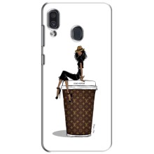 Чохли Луі Вітон для Samsung Galaxy A30 2019 (A305F) (AlphaPrint - LOUIS VUITTON) (кава LOUIS VUITTON)