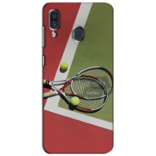 Чехлы с принтом Спортивная тематика для Samsung Galaxy A30 2019 (A305F) (Ракетки теннис)