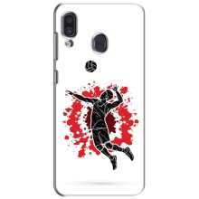 Чехлы с принтом Спортивная тематика для Samsung Galaxy A30 2019 (A305F) – Волейболист
