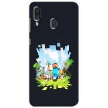Чохол Майнкрафт на Samsung Galaxy A30 2019 (A305F) (AlphaPrint) Minecraft (персонажі Minecraft)