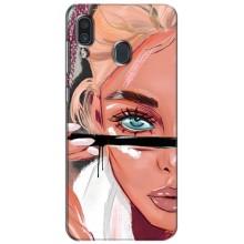 Чохол з друком для Samsung Galaxy A30 2019 (A305F) - (Мода) (AlphaPrint) (Макіяж)