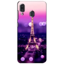 Чехол Эйфелева Башня для Samsung Galaxy A30 2019 (A305F) - (AlphaPrint) (Париж Башня)