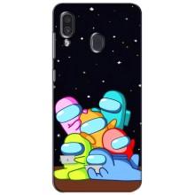 Чохли Амонг Ас для Samsung Galaxy A30 2019 (A305F) (AlphaPrint) (Скіни в космосі)