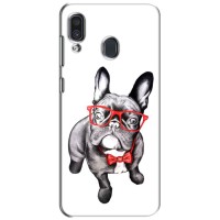 Бампер для Samsung Galaxy A30 2019 (A305F) с картинкой "Песики" – В очках