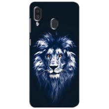Чохол з картинкою ЛЕВ для Samsung Galaxy A30 2019 (A305F) (VPrint) (Синій Лев)