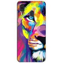 Чохол з картинкою ЛЕВ для Samsung Galaxy A30 2019 (A305F) (VPrint) (Яскравий Лев)
