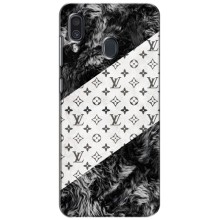 Чехол Стиль Louis Vuitton на Samsung Galaxy A30 2019 (A305F) (LV на белом)