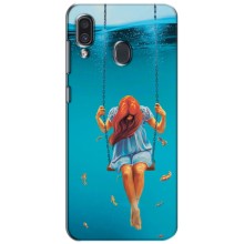 Чехол Стильные девушки на Samsung Galaxy A30 2019 (A305F) (Девушка на качели)