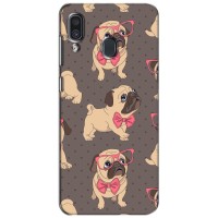 Чехол (ТПУ) Милые собачки для Samsung Galaxy A30 2019 (A305F) (Собачки Мопсики)
