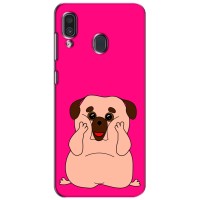 Чехол (ТПУ) Милые собачки для Samsung Galaxy A30 2019 (A305F) (Веселый Мопсик)