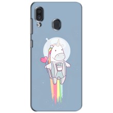Чохол Unicorn на Samsung Galaxy A30 2019 (A305F) (Єдинорог космонавт)