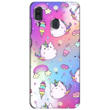 Чохол Unicorn на Samsung Galaxy A30 2019 (A305F) (Веселка і Єдинорог)