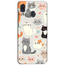 Чохол з малюнком кіт на Samsung Galaxy A30 2019 (A305F) (Колаж котів)