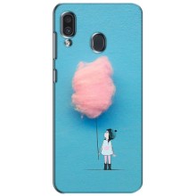 Дівчачий Чохол для Samsung Galaxy A30 2019 (A305F) (Дівчинка з хмаринкою)