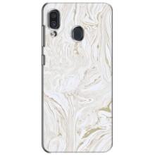 Мраморний чехол на Samsung Galaxy A30 2019 (A305F) (VPrint) (Білий мрамор)