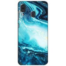 Мраморний чехол на Samsung Galaxy A30 2019 (A305F) (VPrint) (Блакитний мрамор)