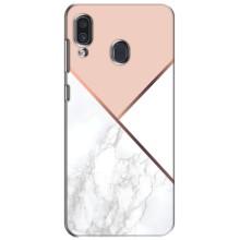 Мраморний чехол на Samsung Galaxy A30 2019 (A305F) (VPrint) (Тройний мрамор)