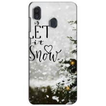 Новогодние, Праздничные Чехлы для Samsung Galaxy A30 2019 (A305F) - 2024 год (Let it snow)