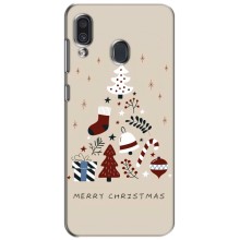 Рождественские Чехлы для Samsung Galaxy A30 2019 (A305F) (VPrint) (Merry Christmas)