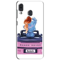 Силиконовый Чехол на Samsung Galaxy A30 2019 (A305F) с картинкой Стильных Девушек – Девушка на машине