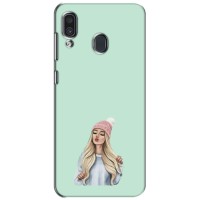 Силиконовый Чехол на Samsung Galaxy A30 2019 (A305F) с картинкой Стильных Девушек (В шапке)