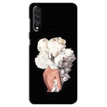 Чехлы (ART) Цветы на Samsung Galaxy A30s (A307) (VPrint) (Белые цветы)