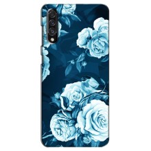 Чехлы (ART) Цветы на Samsung Galaxy A30s (A307) (VPrint) (Голубые Бутоны)