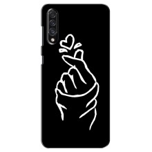 Чехлы (Знак сердечка) на Samsung Galaxy A30s (A307) (Сердце на черном)