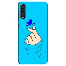 Чехлы (Знак сердечка) на Samsung Galaxy A30s (A307) – Сердце на синем