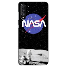 Силіконовый бампер з принтом "Наса" на Samsung Galaxy A30s (A307) (Nasa на місяці)