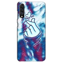 Чехол с принтом для Samsung Galaxy A30s (A307) (AlphaPrint - Знак сердечка) – Радужное сердце