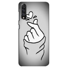 Чехол с принтом для Samsung Galaxy A30s (A307) (AlphaPrint - Знак сердечка) – Значок Love